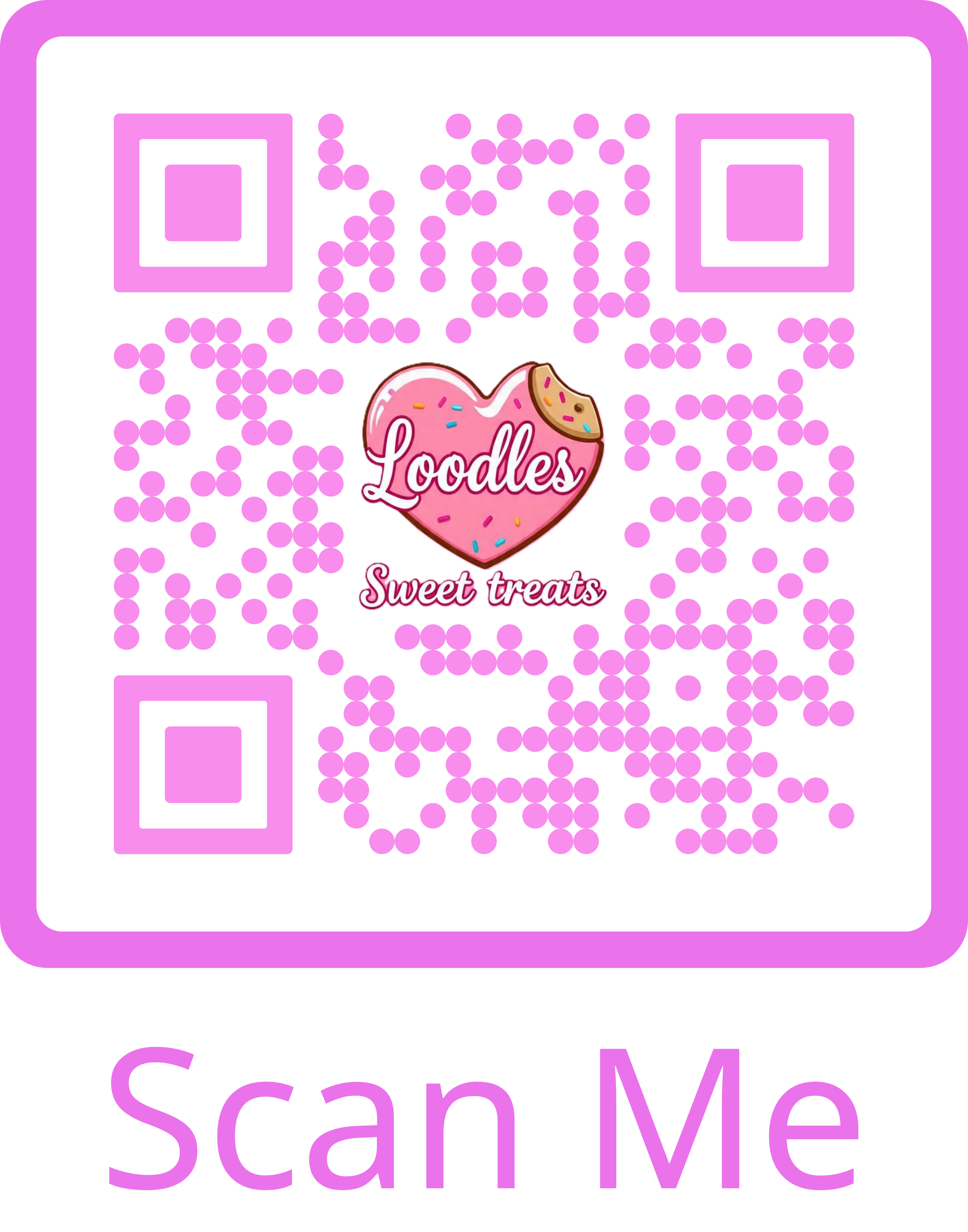 QR code to connect with Loodles Sweet Treats